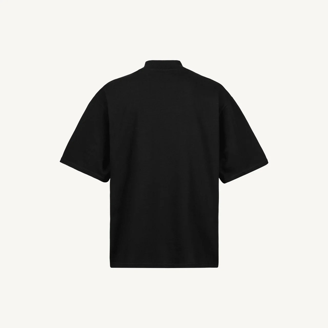 Black Oversized Mock Neck Tee