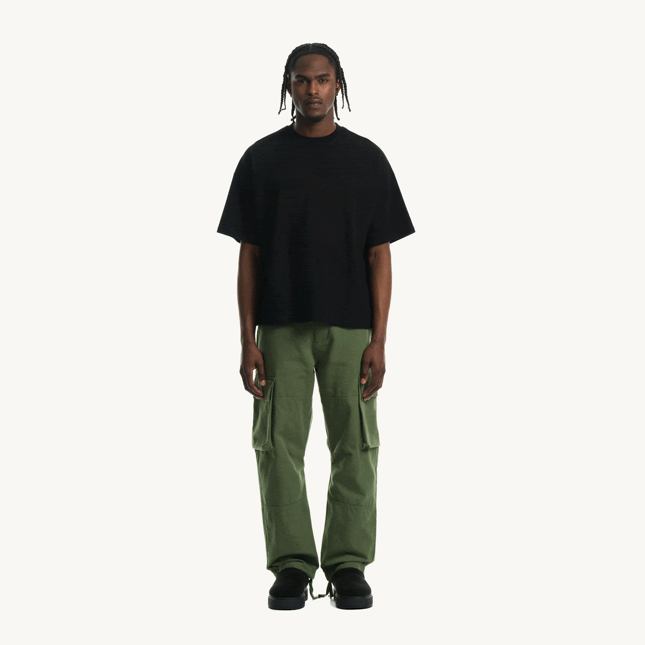 Black Oversized Boxy Tee