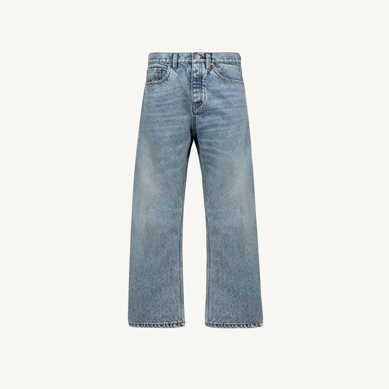 Faded Mid Blue Loose Fit Jeans