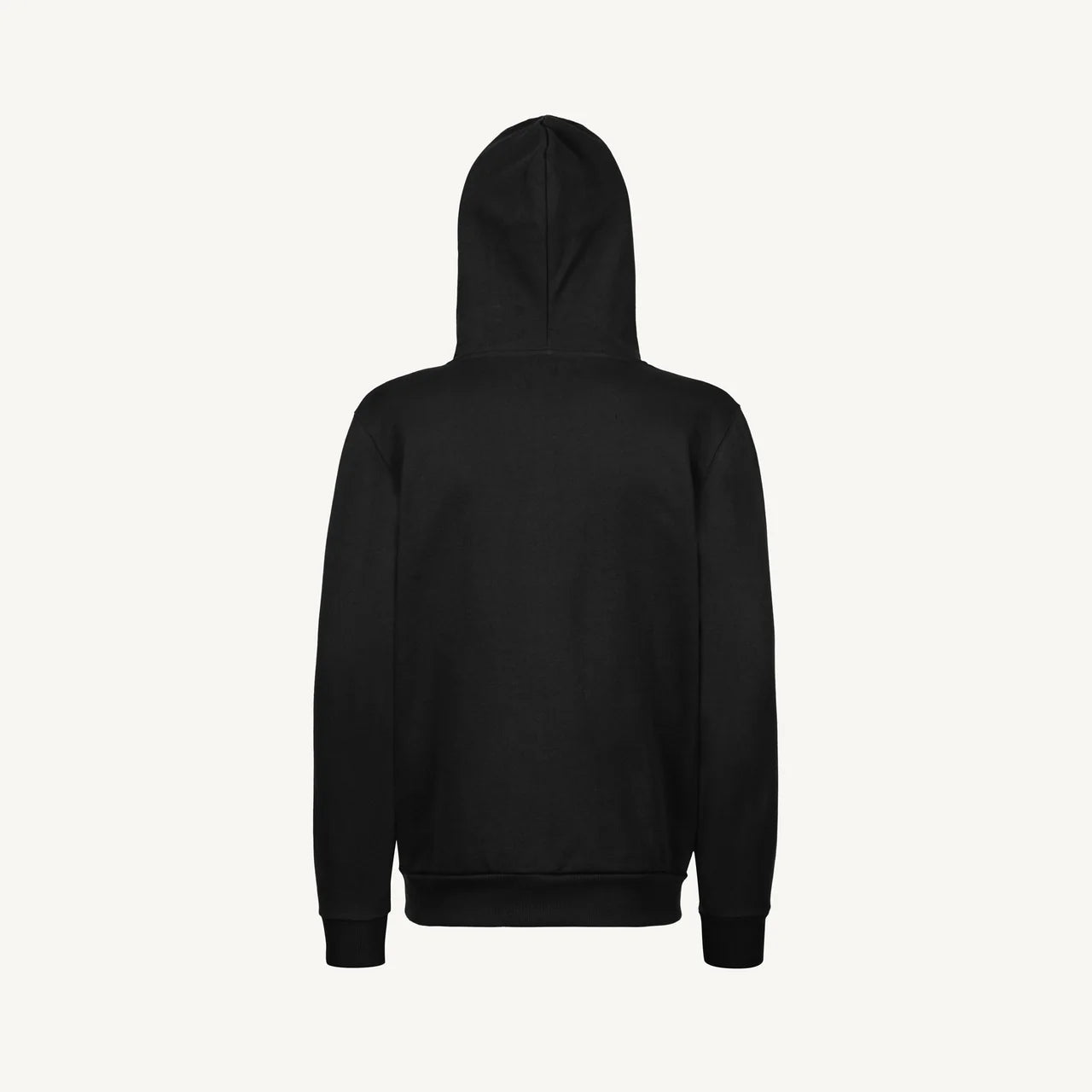 Black Regular Zipped Hoodie
