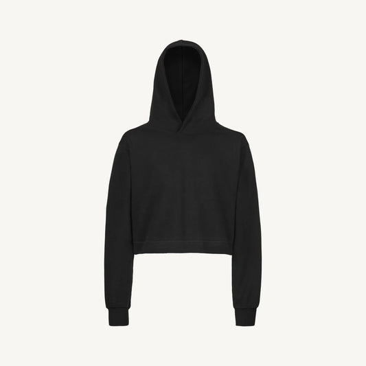 Black Cropped Hoodie