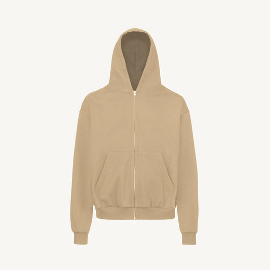 Croissant Oversized Zipped Hoodie